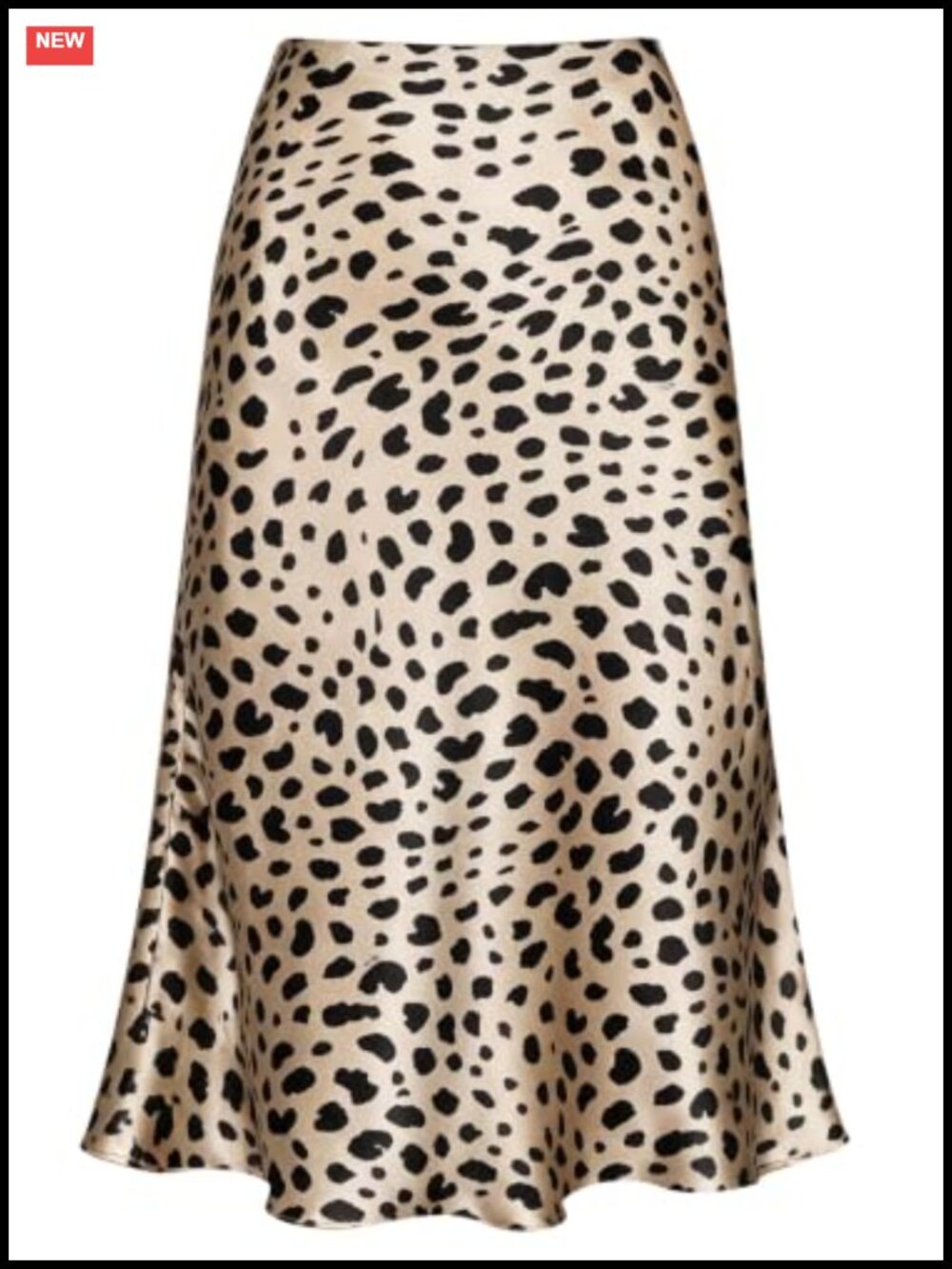 Silky Satin High Waist A Line Midi Skirt Women Elegant Office Party
